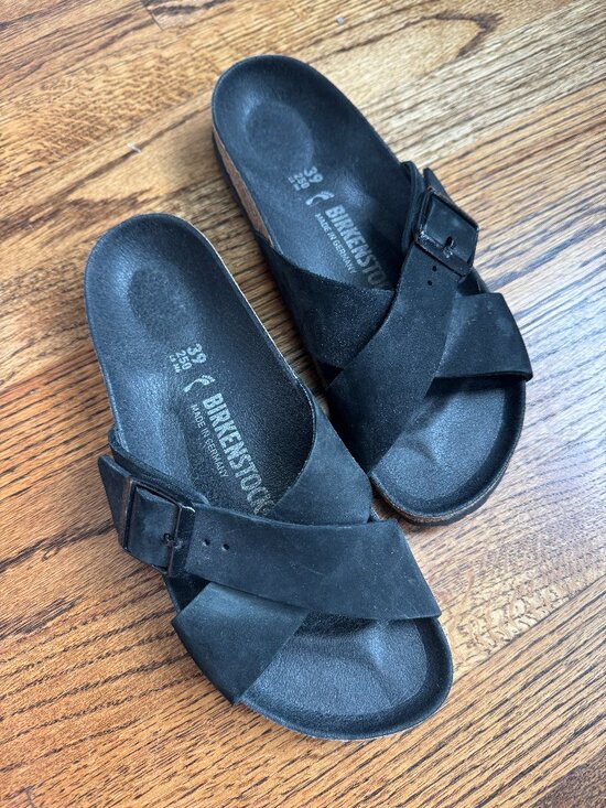 Birkenstock Shoes - Birkenstock Siena Black Nubuck EU 39 (US Women's 8-8.5) Narrow Sandals